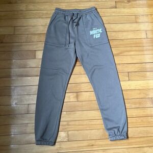 White Fox Vol. 3 Charcoal Grey Logo Patch Pocket Jogger Sweatpants Small